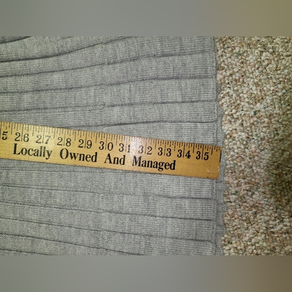 NWT Grey Anthropologie Ribbed Knit Sweater Dress Size Large Retail $138.00 🩶 - Picture 10 of 15